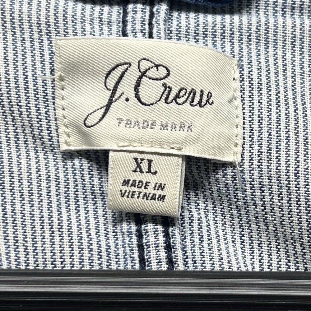 J Crew Drapey Indigo Jacket Womens XL Blue Pockets Cotton Casual - Picture 9 of 14